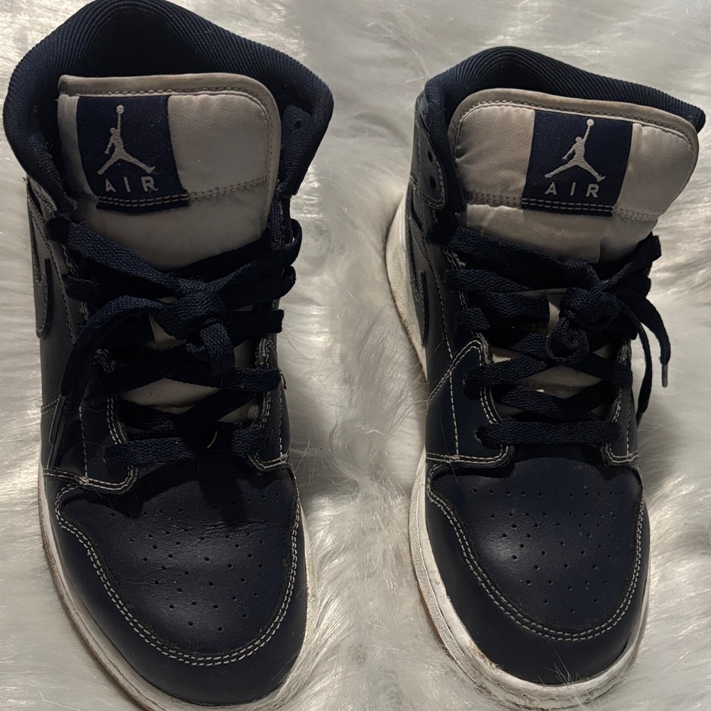 Kids Navy and White Sneakers